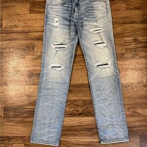 American Eagle Outfitters Men's Ripped Light Blue Jeans